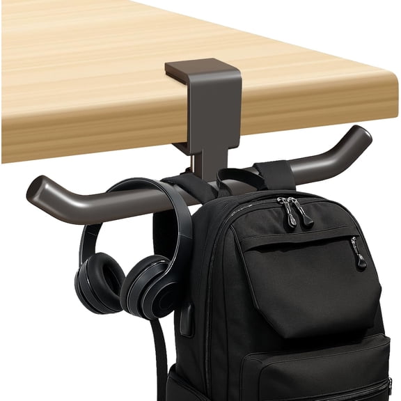 80-lb Heavy-Duty Bag Hook for Desk or Table,Adjustable Purse Hanger,Purse Hook,Backpack Holder for Table & Handbag Hanger,Space-Saving Organizer for Classroom, Dorm Office,Home (Black)