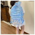thumbnail image 7 of Baseball Ice Cream Drip Backpack Three Piece Set Multi Pocket Bookbag Matching Lunch Tote Mini Bag for Travel Gym Outdoor Daily Carryall Blue, 7 of 7