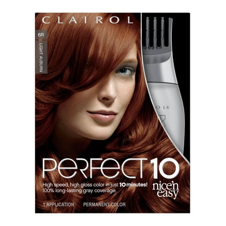 Clairol Nice 'n Easy Perfect 10 Hair Color, 6R Light Auburn