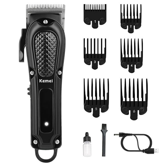Audessy KEMEI Hair Clippers for Men, Professional Barber Clippers for Hair Cutting Cordless&Corded, Rechargeable Beard Trimmer