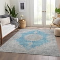 thumbnail image 6 of Addison Rugs Mayfield Premium Machine Washable Traditional Oriental Teal Rectangle Rug, 9' x 12', 6 of 6