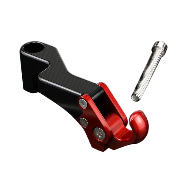 Gancho para motocicleta Cola Rojo Aleación de aluminio Fácil de instalar Colgador Bolsa de equipaje Gancho del cilindro de freno
