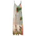 thumbnail image 4 of Blossoming Paris Eiffel Tower Sleeveless Dress Woman Fashion Long Dresses Women's Summer Suit Dress Summer 2025 Women, 4 of 7