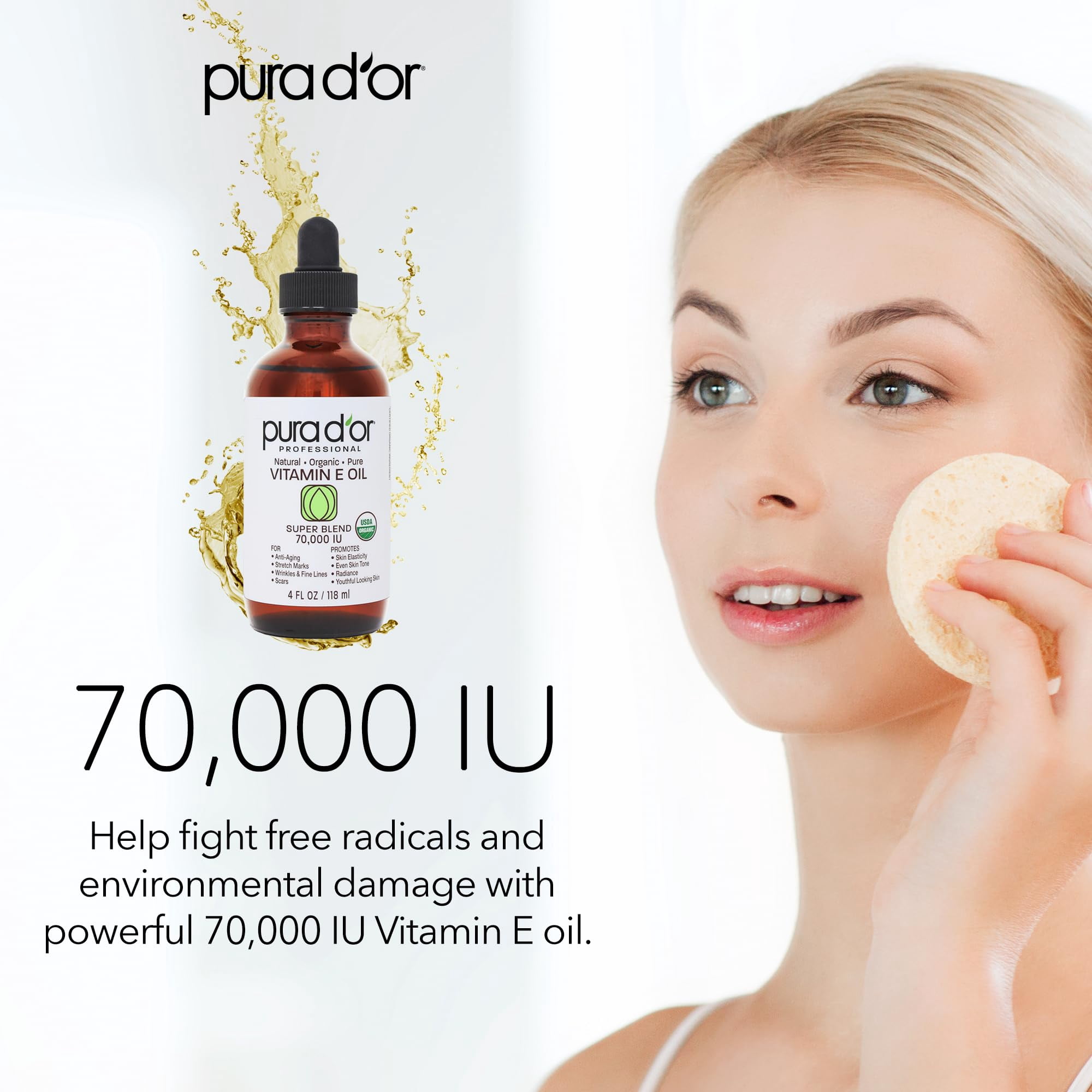 Pura D'or Oil Vitamin E Professional 4 fl oz (Pack of 3)