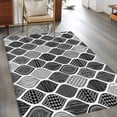 thumbnail image 4 of Rectangle Area Rug 4x6ft,Vintage Ethnic Black Geometric Washable Carpet Non-Slip Runner Accent Rugs Indoor Floor Mat for Bedroom Living Room Decor,Abstract Tribal Art, 4 of 9