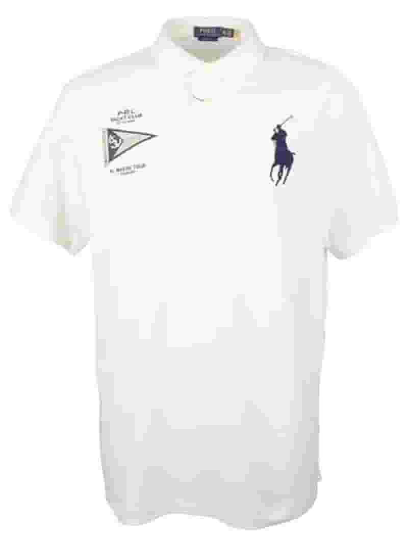 ★POLO RALPH LAUREN★ Classic Fit USA Polo Shirt White MNPOK Polo Ralph Lauren Classic Fit Big Pony Mesh Polo Shirt