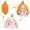 Orange 23cm (9") Carrot, variant on Bunny Plush Toy in Strawberry or Carrot Costume Cute Stuffed Animal for for Girlfriend Cozy Room Decor