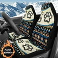 thumbnail image 2 of Binienty Dog Paw Automotive Seat Cover Set Cute Soft Plush Car Seat Covers Fluffy Front Seats Vehicle Cushion Fuzzy Winter Car Accessories Universal Fit, 2 of 8