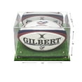 thumbnail image 2 of Deluxe Acrylic Rugby Ball Display Case with Mirror, Gold Risers and Turf Base (A004-MGRTB), 2 of 5