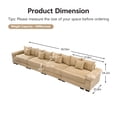 thumbnail image 4 of FFH Modular Sectional Sofa, 167.6" Oversized Comfy Cloud Couch, Deep Seat Corduroy Modular Sofa, Sectional Couches for Living Room, Camel, 4 of 16
