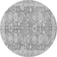 thumbnail image 1 of Ahgly Company Indoor Round Abstract Gray Modern Area Rugs, 3' Round, 1 of 4