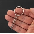 thumbnail image 3 of 50 Pcs 1 Inch/25mm Split Keyrings with Chain Silver Keychain Ring, Key Chains Rings Parts with Open Jump Ring and Connector, 3 of 7