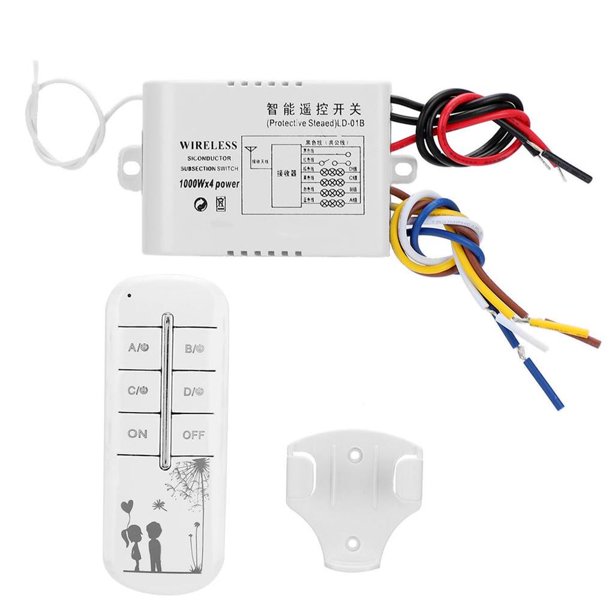 Interruptor Remoto Digital De Pared Con Luz Inalámbrica Inteligente De 220 V Y 4 Vías De Encendido/Apagado Serendint EL010500-00
