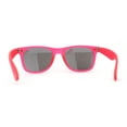thumbnail image 2 of Matte Frost Neon Iconic Hipster Horn Rim Silver Mirror Sunglasses Pink, 2 of 4