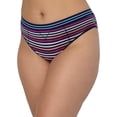 thumbnail image 3 of No Boundaries Striped Solid Print Everyday Cheeky High Waist Briefs Panty (Women's or Juniors) 4 Pack, 3 of 9