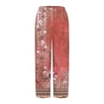 thumbnail image 4 of Durtebeua Comfy Drawstring Workout Joggers Pants with Pockets Womens Pants Trendy Red, 4 of 4