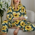 thumbnail image 6 of Naloa Sunflowers Pajamas for Women Set, Womens Pajama Sets, Lounge Sets for Women, 2pjs for Women-Medium, 6 of 7
