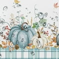 thumbnail image 4 of Oval Fall Tablecloth,Thanksgiving Fall Harvest Pumpkin Table cloth,Blue and White Buffalo Plaid Polyester Waterproof Wrinkle-resistant Durable Tablecloth for Autumn,Thanksgiving,Home Decor 60x120In, 4 of 6