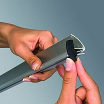 M&T Displays Retractable Banner Roll Up Aluminum Stands Portable 79 Inch Height Silver for Trade Show Convention Conference Exhibition Store Sign Display Indoor Outdoor