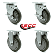 thumbnail image 2 of Cambro UPCS400CK Ultra Pan Carrier Caster with 2 Rigid Replacement Set - SCC, 2 of 2