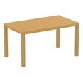 thumbnail image 1 of Compamia Ares 55' Resin Patio Dining Table with Levelers, Teak Brown, 1 of 4