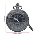 thumbnail image 3 of Vintage Pocket Watch, Roman Numeral Quartz piece, Classic Black Pocket Clock With Chain for Men Women Formal Events Collection, 3 of 7