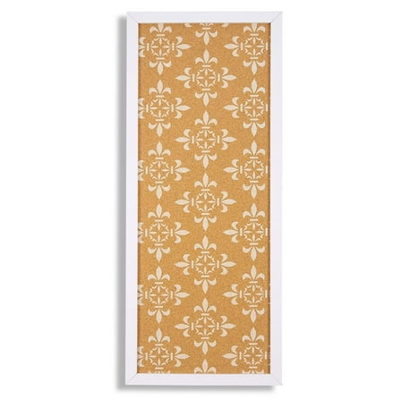 Juvale Decorative Cork Bulletin Boards for Walls (10 x 24 in) - White Frame Pin Board for Office, Bedroom & Room Decor