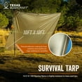 thumbnail image 3 of Texas Bushcraft Military Green 70D Nylon 10" X 10", 15000 mm Thickness Rip Stop Tarp, 3 of 11