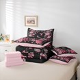 thumbnail image 6 of jejeloiu Country Floral Blossom 7-Piece Twin Bedding Sets,Boho Exotic Style Moth Bedding Comforter Set,Pink Cherry Floral Sheet Sets For Girls,Microfiber Bedroom Decor Reversible, 6 of 8