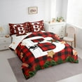 thumbnail image 3 of Manfei Christmas Monogrammed B Twin Bedding Sets 7-Piece, Cartoon Gingerbread Man Bedding Comforter Set, Teens Kids Child Reversible Sheet Sets, Super Cozy Room Decor, 3 of 7