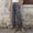 #0184-Gray, variant on Womens Drawstring Pants, Solid Linen Blend Loose Trousers, Casual Long Bottoms with Pockets, Breathable Summer Pants Gift
