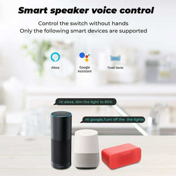 MesaSe Tuya Wifi Mini DIY Smart Dimming Switch Smart Life APP Control Remote Control Work with Alexa Google home