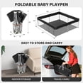thumbnail image 5 of babyeap Foldable Baby Playpen,Playpens for Babies and Toddlers with Storage Bag,Indoor & Outdoor Baby Fence Play Pen Area,Black, 5 of 7