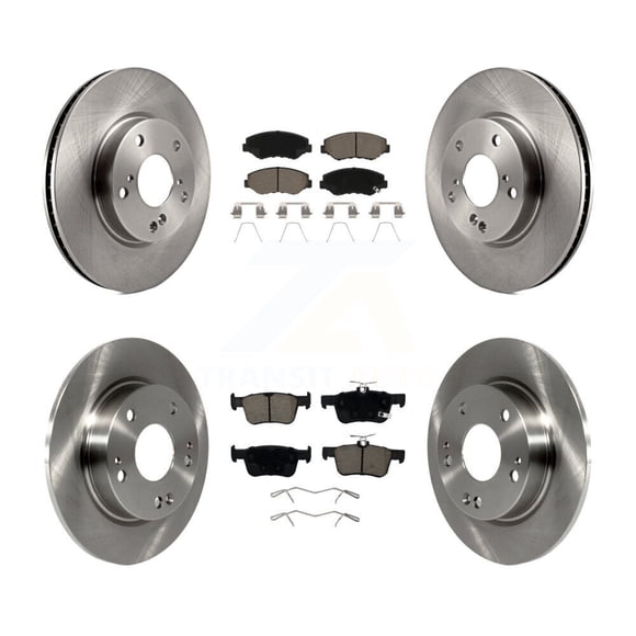 CMX Front Rear Disc Brake Rotors and Ceramic Pads Kit for Car Honda Civic K8C-101157