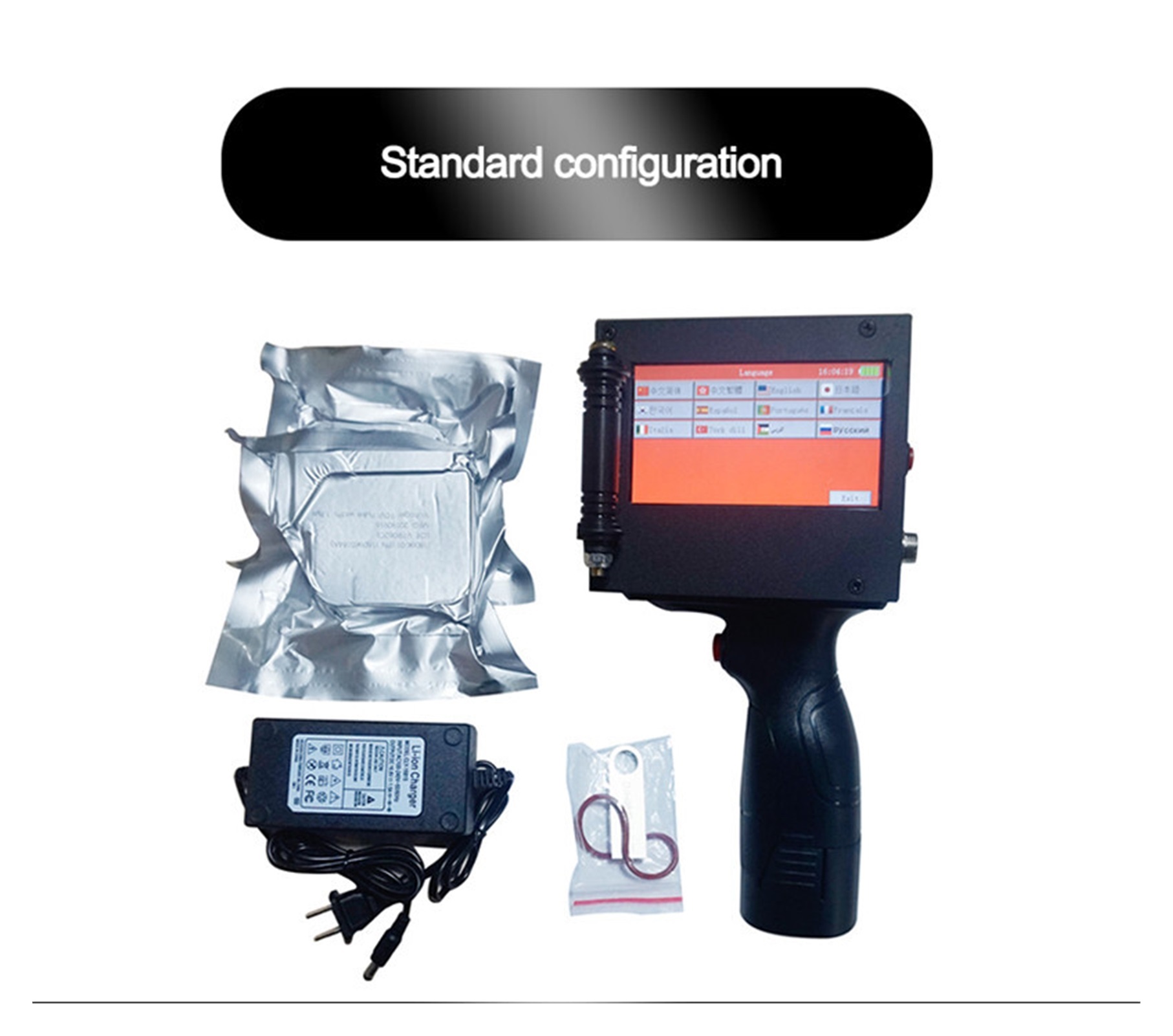 50.8mm Mobile Portable Hand Jet Handheld Thermal Variable Inkjet Printer Logo QR Bar Batch Code Number Logo Expiry Date Label ,Compact Design
