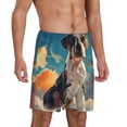 thumbnail image 2 of Pofeuu Colorful Sky Puppy Print Men's Soft Woven Elastic Waistband Sleep Pajama Short-XX-Large, 2 of 6