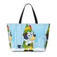 thumbnail image 2 of Silaia Bluey Print Large Capacity Beach Travel Bag,Waterproof Sandproof Beach Tote,Large Tote Travel Bag,Swim Pool Bag For Beach, Travel, Gym, 2 of 7