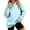 Blue-B, variant on Gtoiithly Pullover Hoodie Solid Color Long Sleeve Front Kangaroo Pocket Thick Warm Lining for Autumn Hiking Outdoor Trips Red-A S