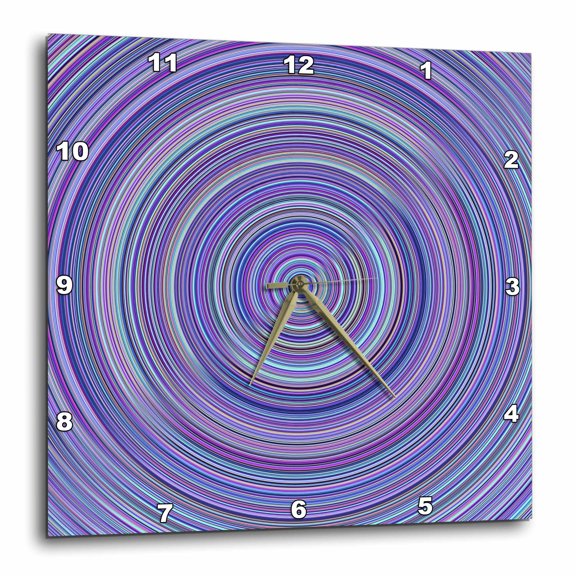 3drose, Gradient Geometrical Colorful Abstract Concentric Circle Background, 10x10 Wall Clock