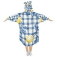 thumbnail image 2 of FORMRS Wearable Blanket Hoodie with Sleeves for Kids Cozy Flannel Sweatshirt, Light Lemon, 2 of 7