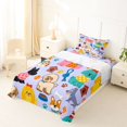 thumbnail image 5 of Homewish Pet Dog Theme Twin Sheets,Cartoon Animal Bedding,Purple,3 Pieces,1 Fitted Sheet and 1 Pillowcase, 5 of 6