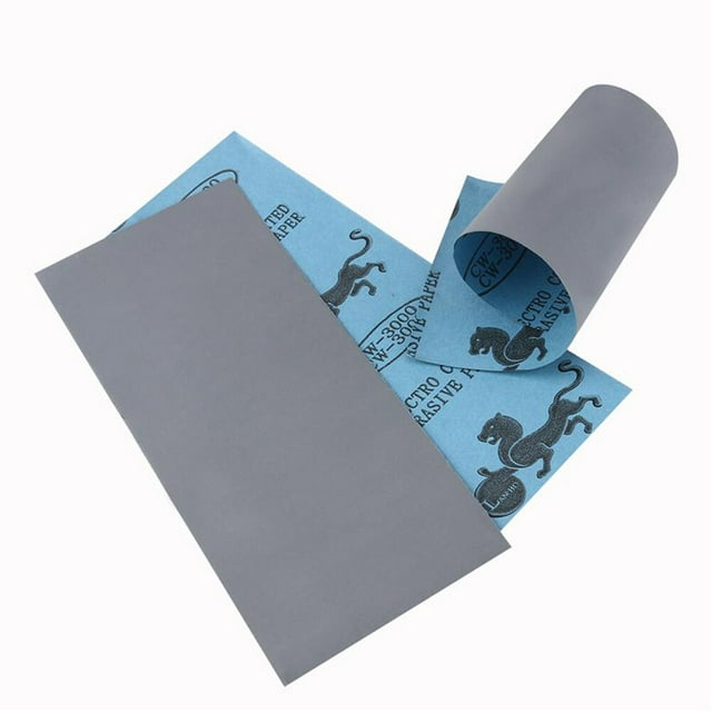CTIRCHIU 72 Pcs Grains Assortis Papier de Verre Humide et Sec pour Usage Automobile Carbure de Silicone Multi