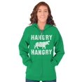 thumbnail image 4 of Funny Hungry Hangry Hippos Zip Up Hoodie Men's Women's Brisco Brands M, 4 of 6