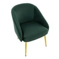 thumbnail image 2 of LumiSource Gold Metal, Green Velvet Shiraz Chair, 2 of 5