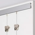thumbnail image 4 of Stas Cliprail Picture Hanging System Set - Covers 9.84 Ft Of Wall Space - Basic Picture Rail & Art Hanging Gallery Kit (Matte Silver Rails Includes 6 Hooks & 4 Cords), 4 of 4