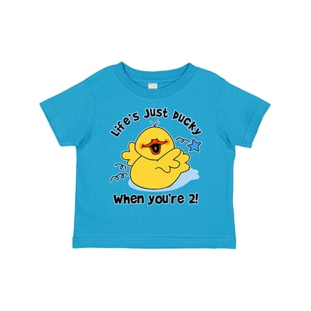 

Inktastic Life s Ducky 2nd Birthday Gift Toddler Boy or Toddler Girl T-Shirt