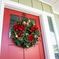 thumbnail image 4 of Village Lighting 30 in. Pre-Lit LED Wreath - Red Magnolia, 4 of 6