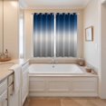 thumbnail image 3 of Navy Blue Gray Ombre Kitchen Curtains 63 Inch Length, Modern Gradient Abstract Art Grommet Top Bedroom Living Room Curtains, Light Filtering Cafe Curtain Drapes 2 Panels Set 84''x63'', 3 of 9