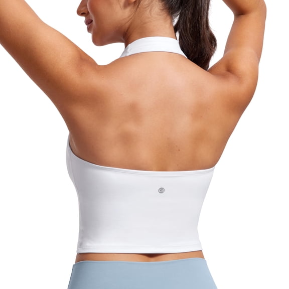 Sujetador deportivo CRZ YOGA Butterluxe Halter Longline acolchado blanco