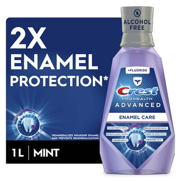 Crest Pro Health Advanced Multi-Protection Alcohol Free Mouthwash, Enamel Care, 33.8 fl oz, Fresh Mint